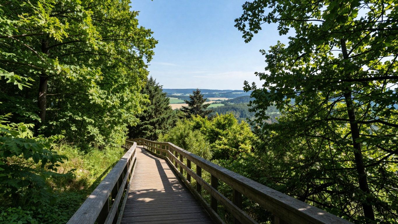 Baumwipfelpfad Eifel mit Blick auf die Landschaft