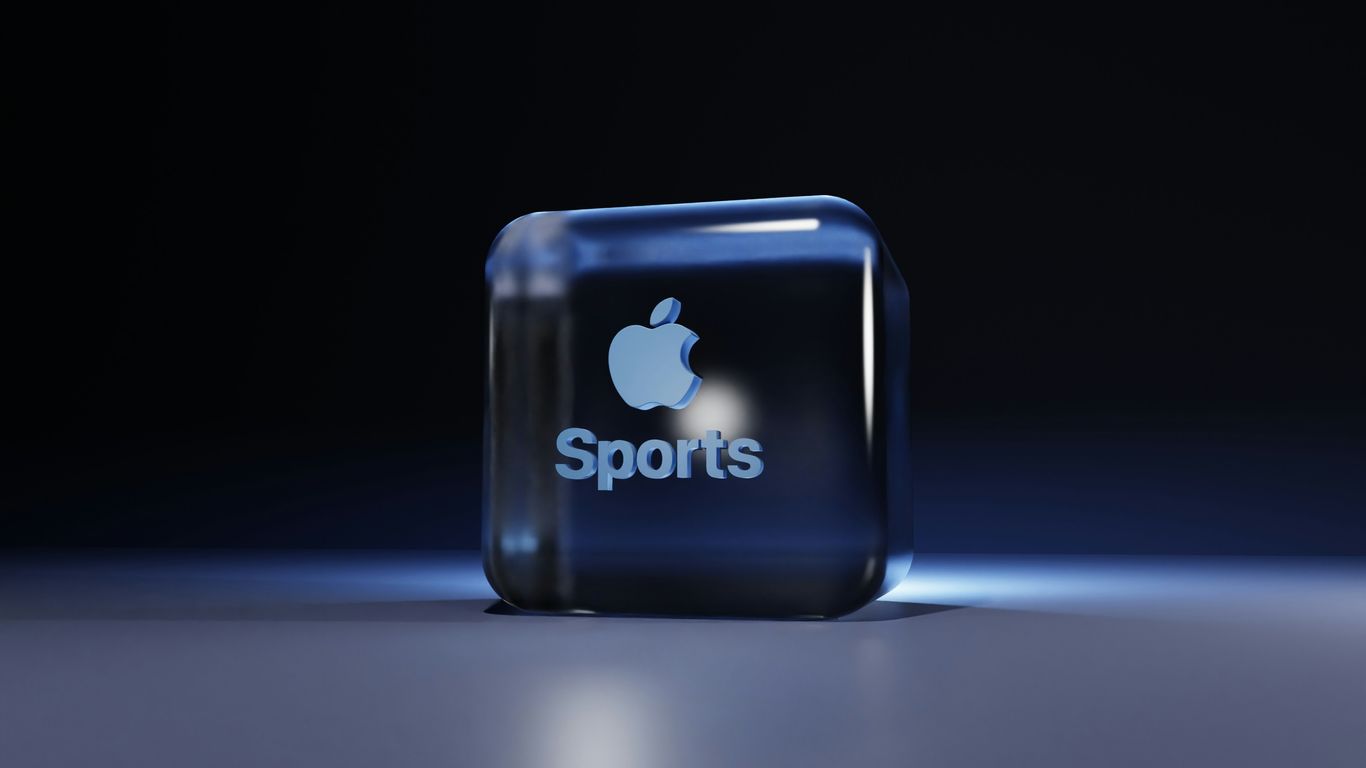 Apple sports logo on a dark background