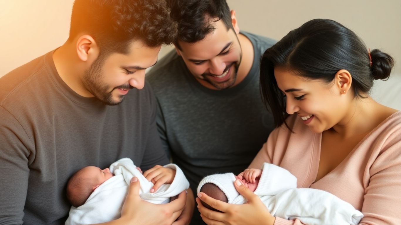 Parents heureux avec leur nouveau-né.