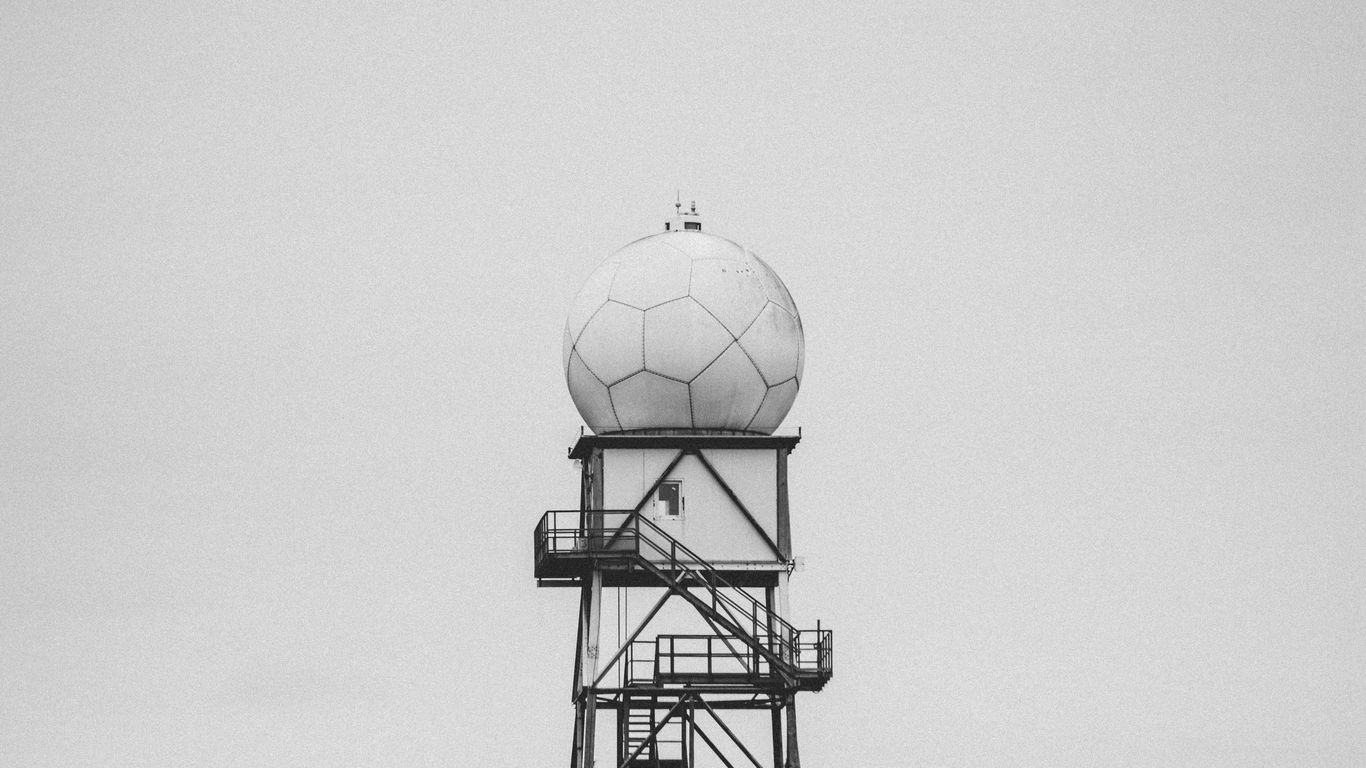 white radar dome