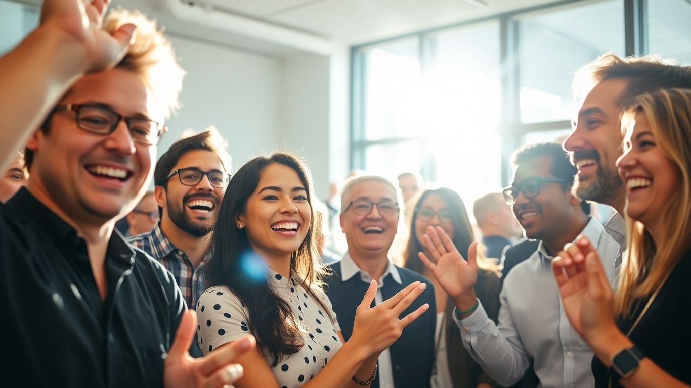 People at a direct selling event.