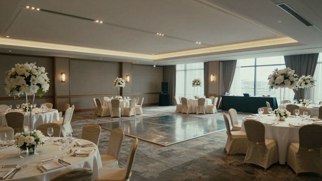 Elegant corporate event venue interior in North Dallas