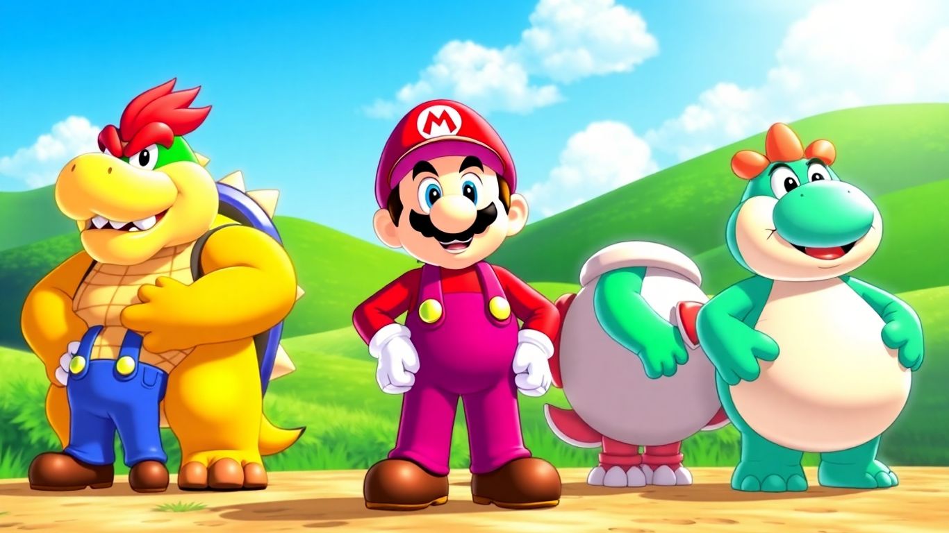 Mario RPG Remake characters in a vibrant game world.