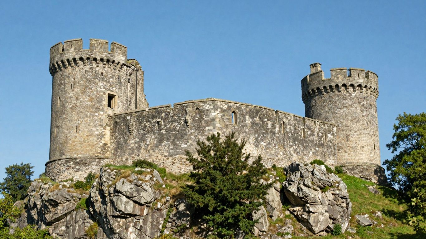 Ruiny Zamku Bolczów na skalistym wzgórzu