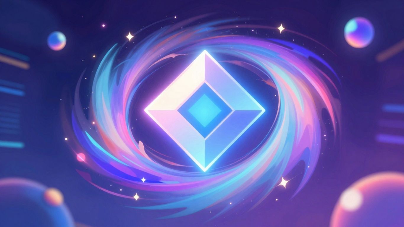 AI generated logo emerging from digital energy