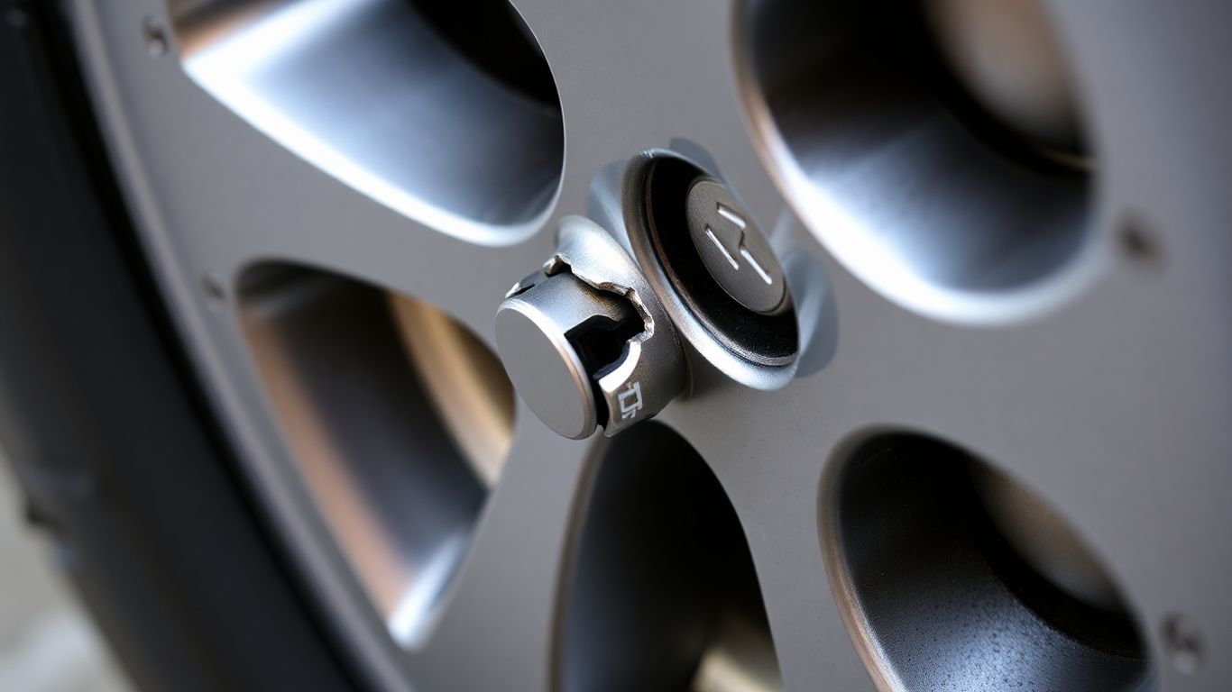 Car wheel with damaged stud
