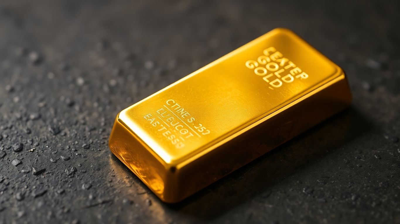 纹理表面上的闪亮金条。