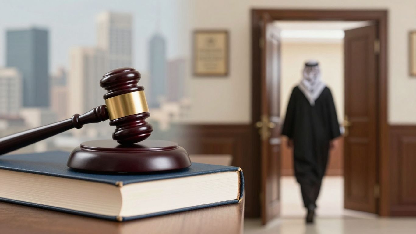 Gavel and open door symbolizing probation and parole.