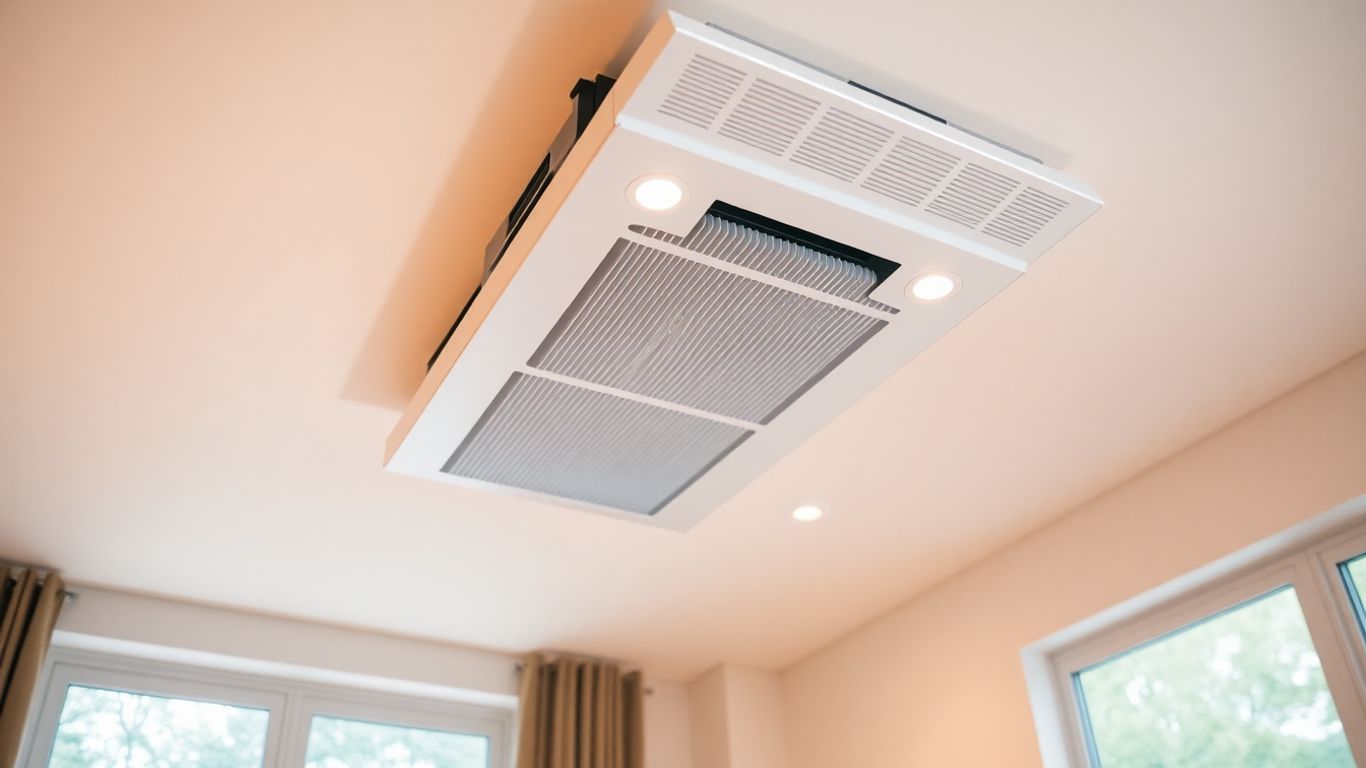 Sistem de ventilație cu recuperare de căldură în casă.