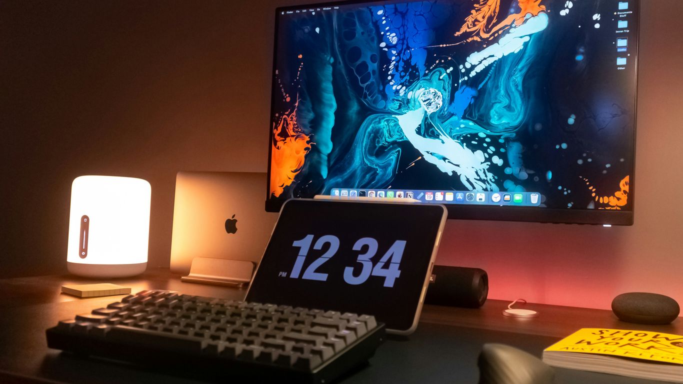 a desktop computer sitting on top of a desk