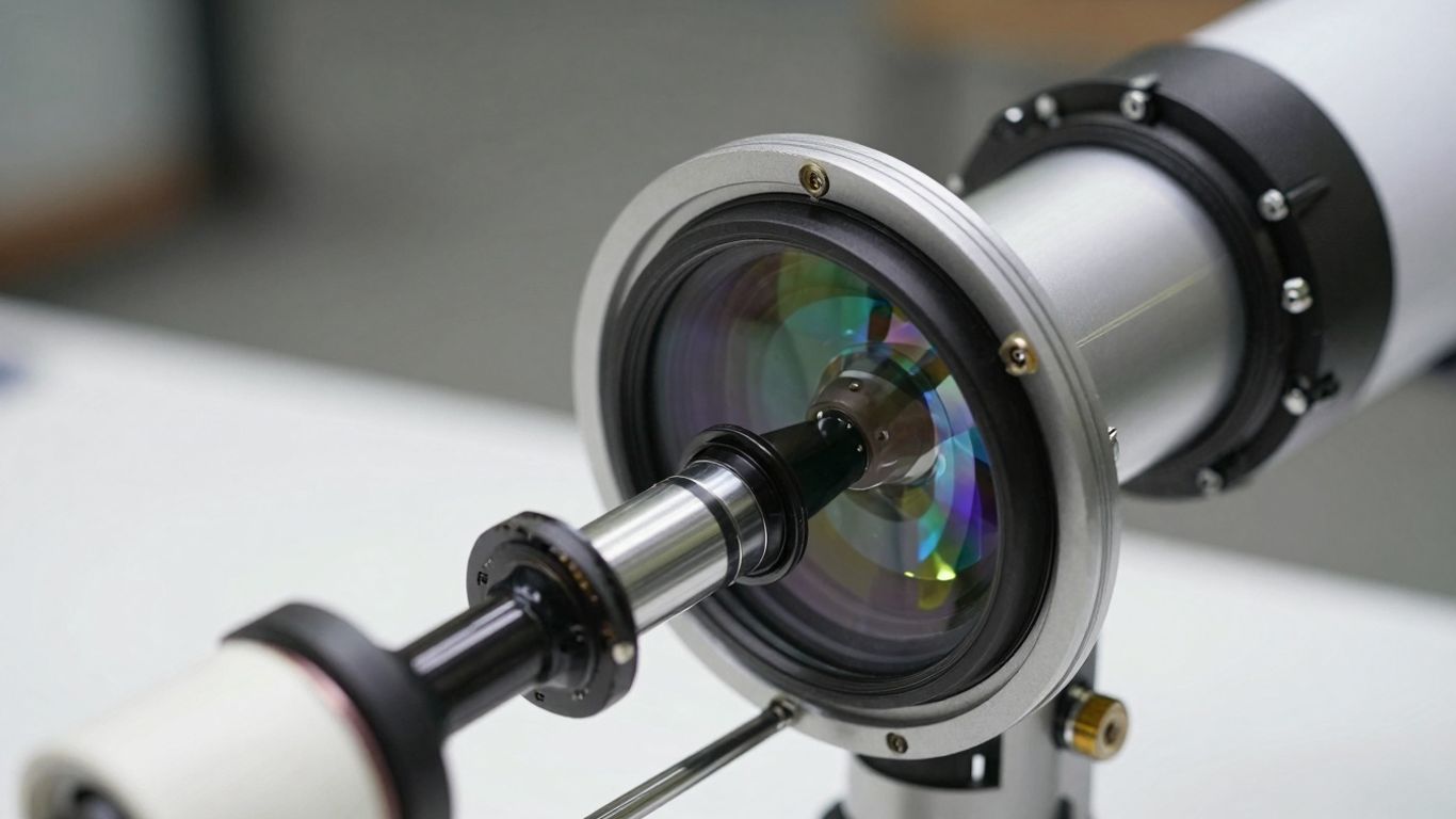 Teleskop Optik mit Linsen und Spiegeln