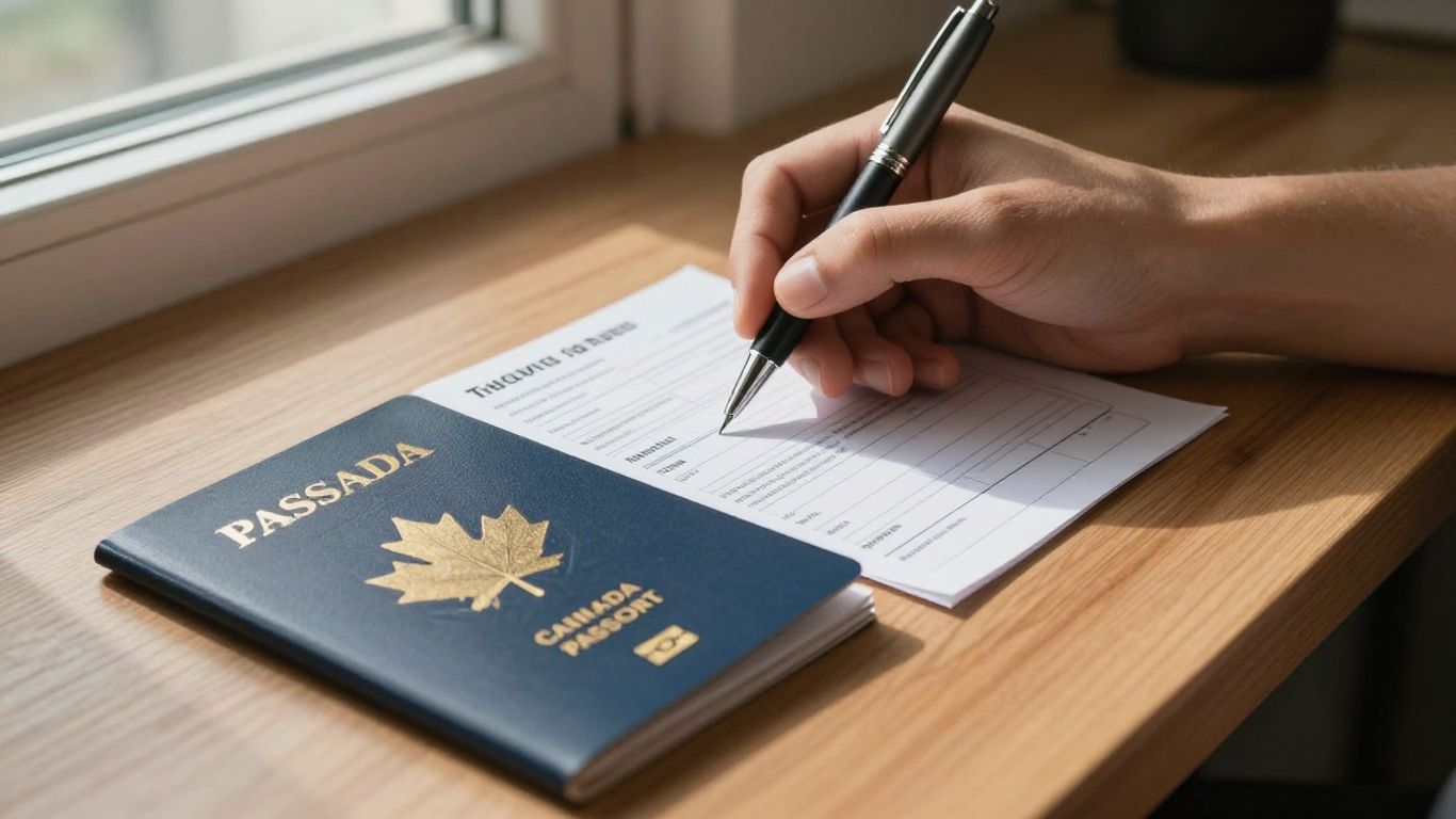 Canadian passport and refugee travel document application.