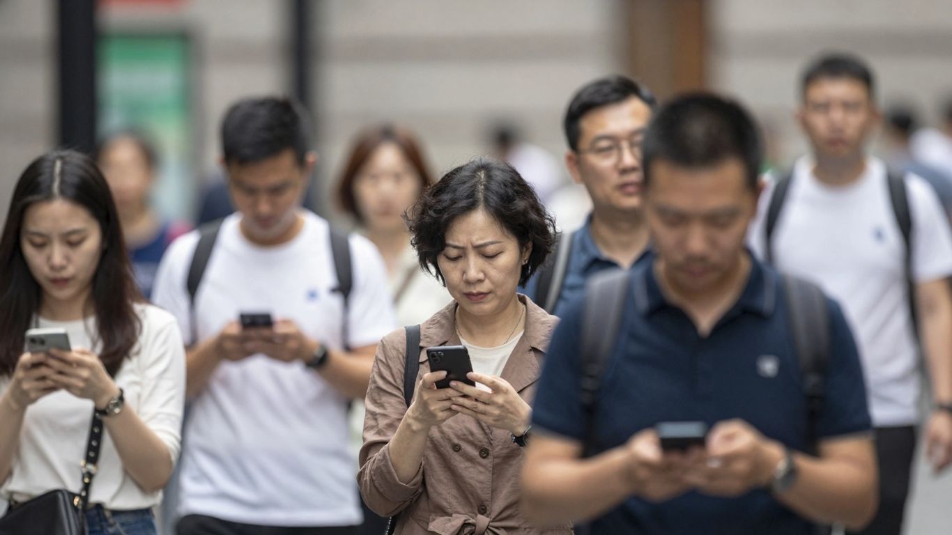 Expats and Chinese executives in a bustling city.