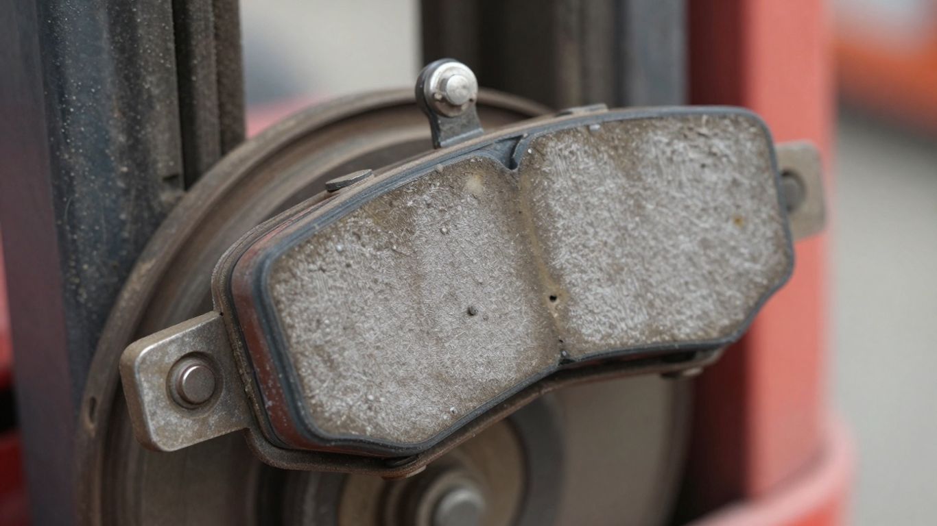 ผ้าเบรครถโฟล์คลิฟท์ที่สึกหรอพร้อมเปลี่ยน