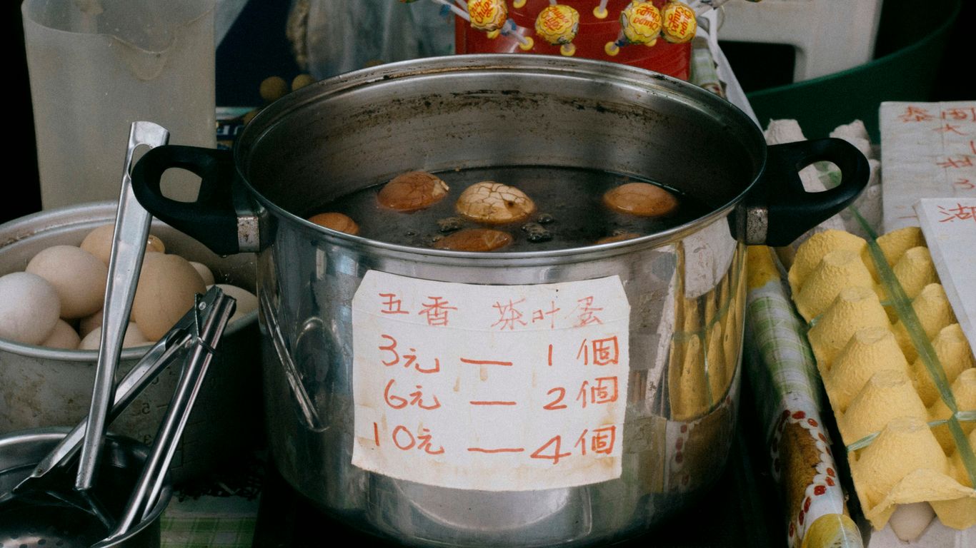 a large pot of food on a stove