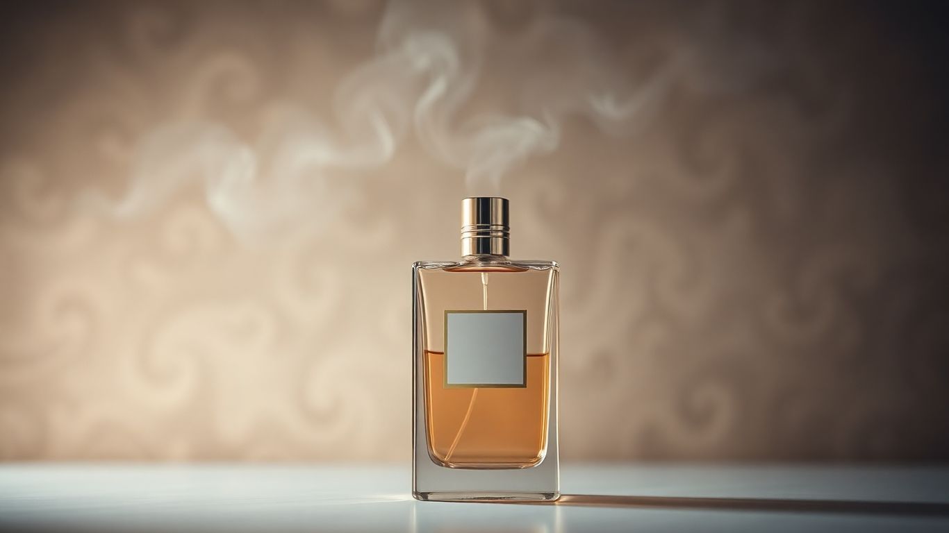 Perfume bottle with a subtle mist.