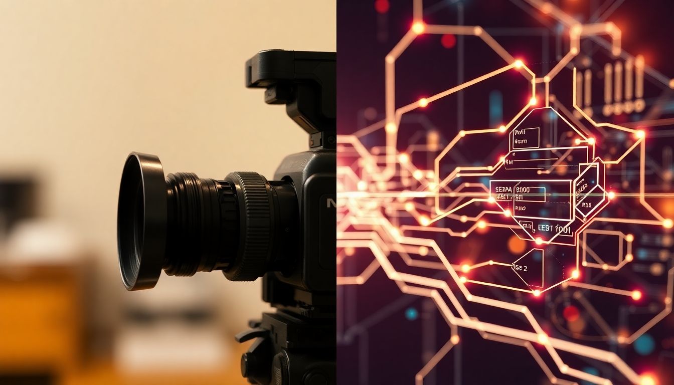 Traditional film camera versus AI interface