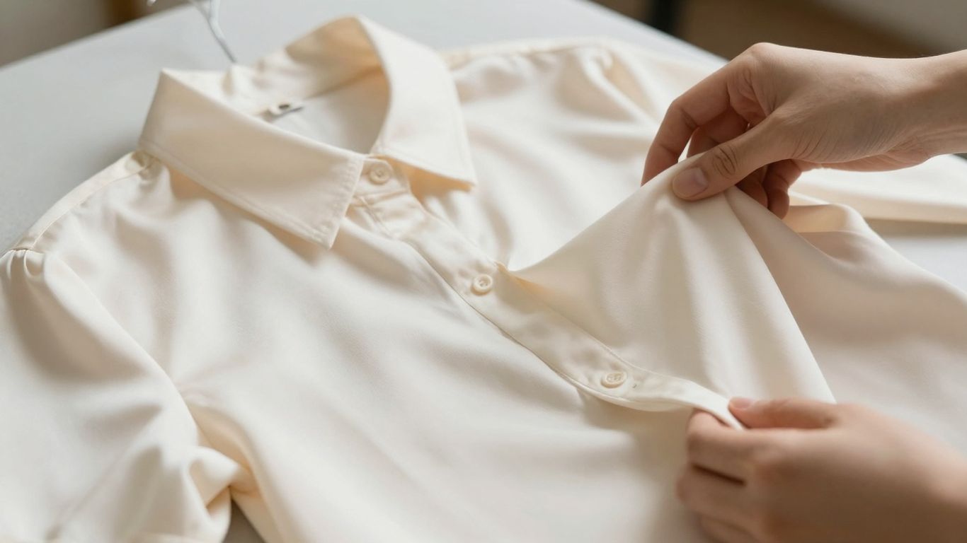 Delicate fabric being dry cleaned safely.