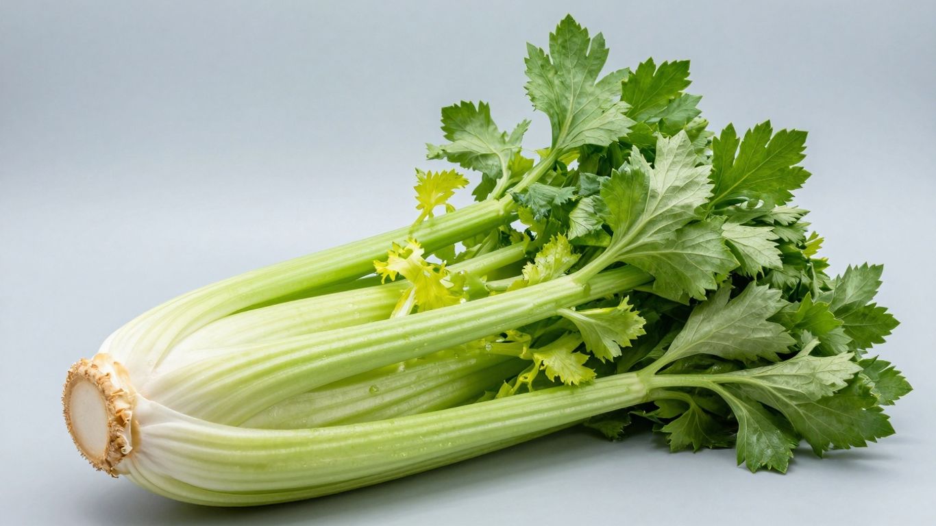A fresh stalk of celery