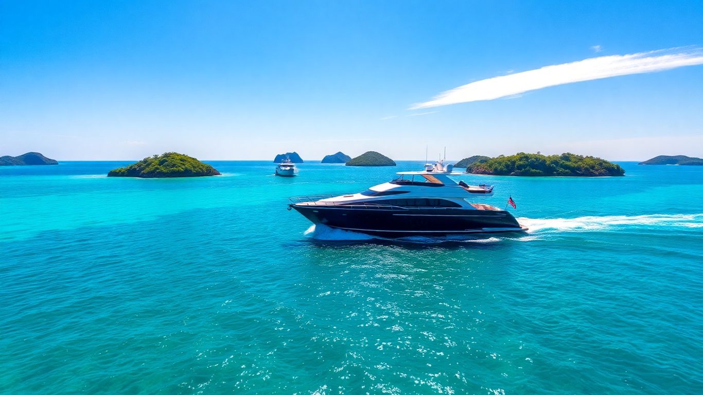 Yacht sailing in the British Virgin Islands