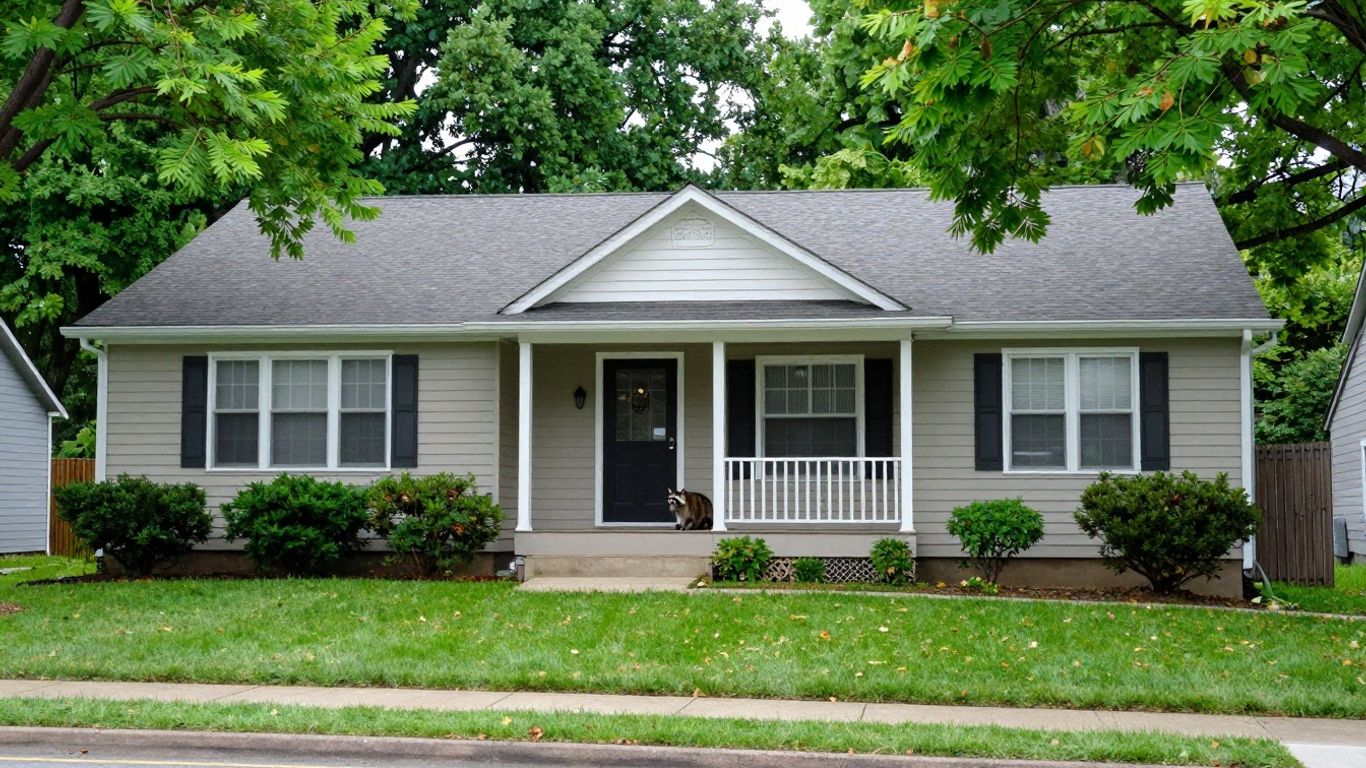 Raccoon near a house in Amherst, NY.