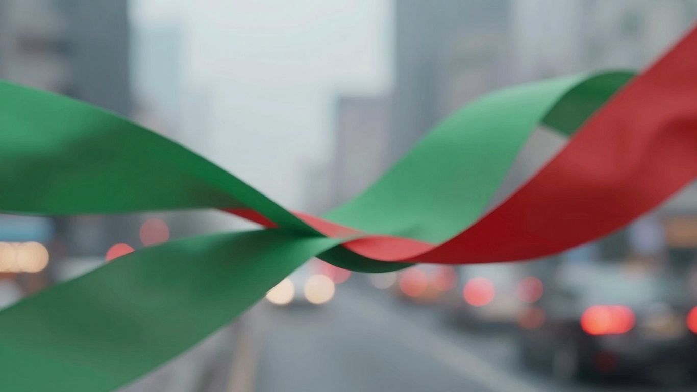 Curs valutar în mișcare, cu elemente financiare abstracte.