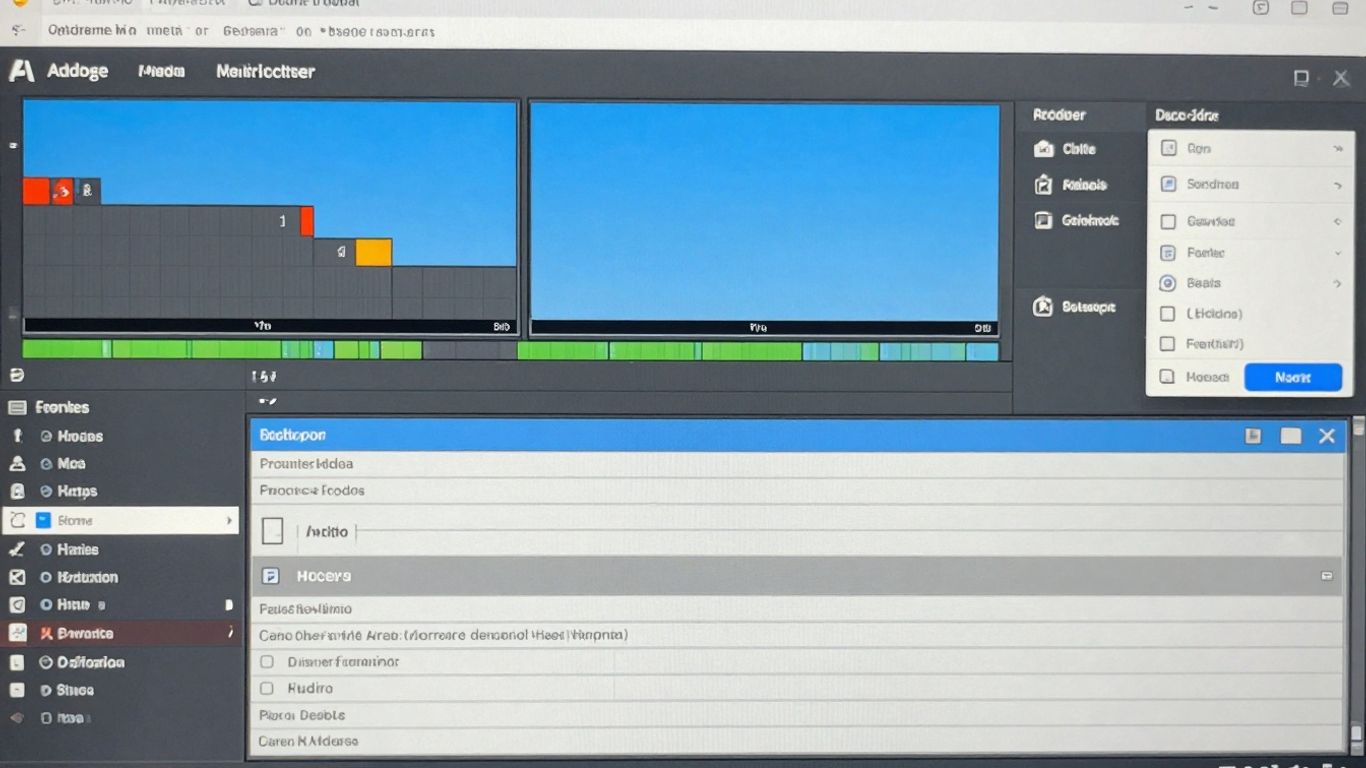 Interfaz de Adobe Media Encoder con herramientas.