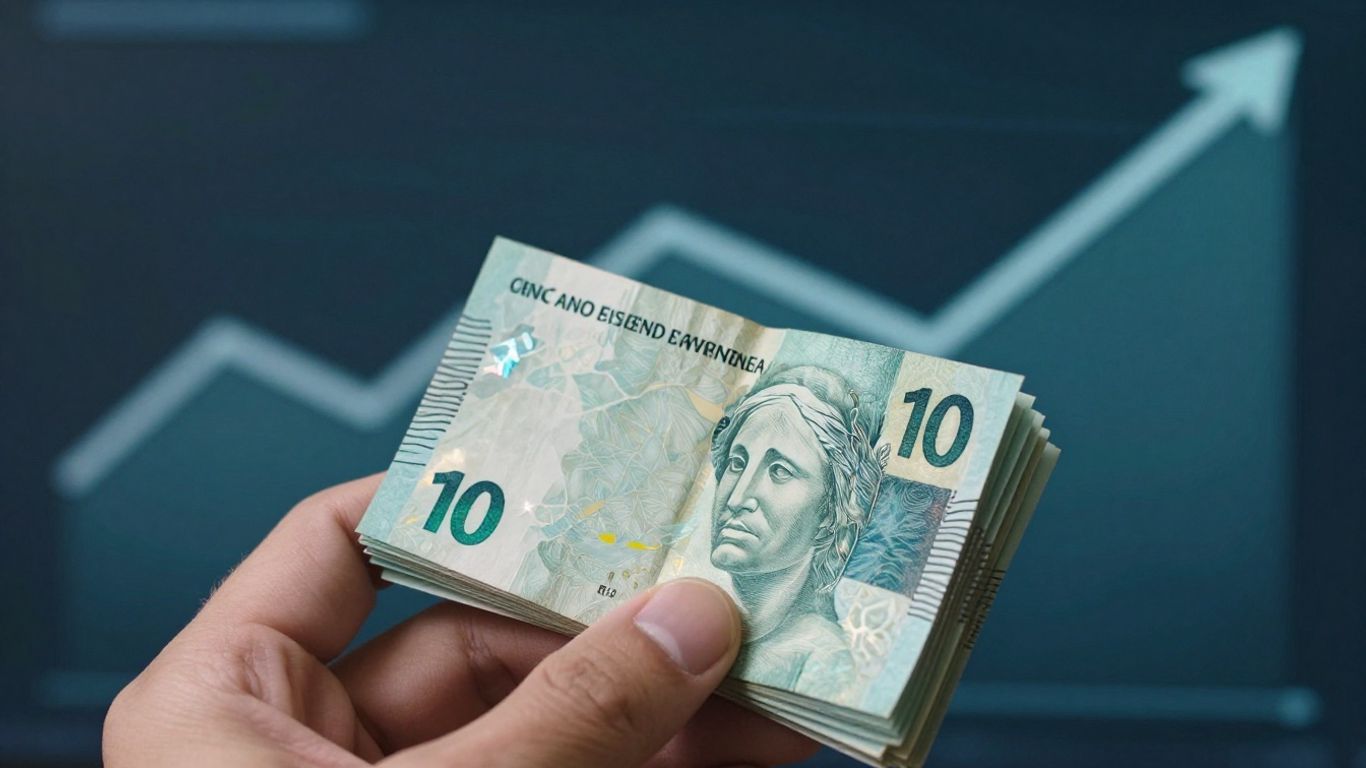 Dinheiro e crescimento financeiro em investimentos de renda fixa.