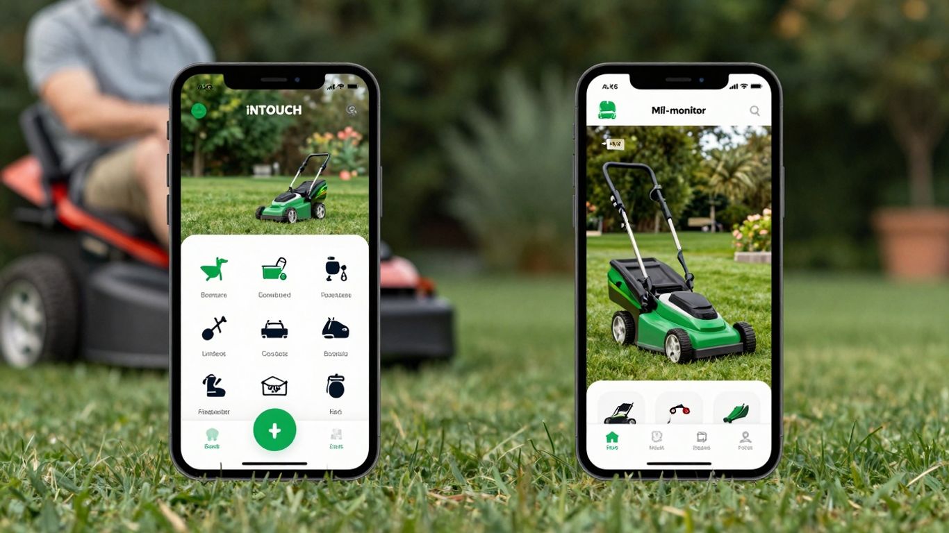 AL-KO inTOUCH och Honda Mii-monitor appar på telefoner