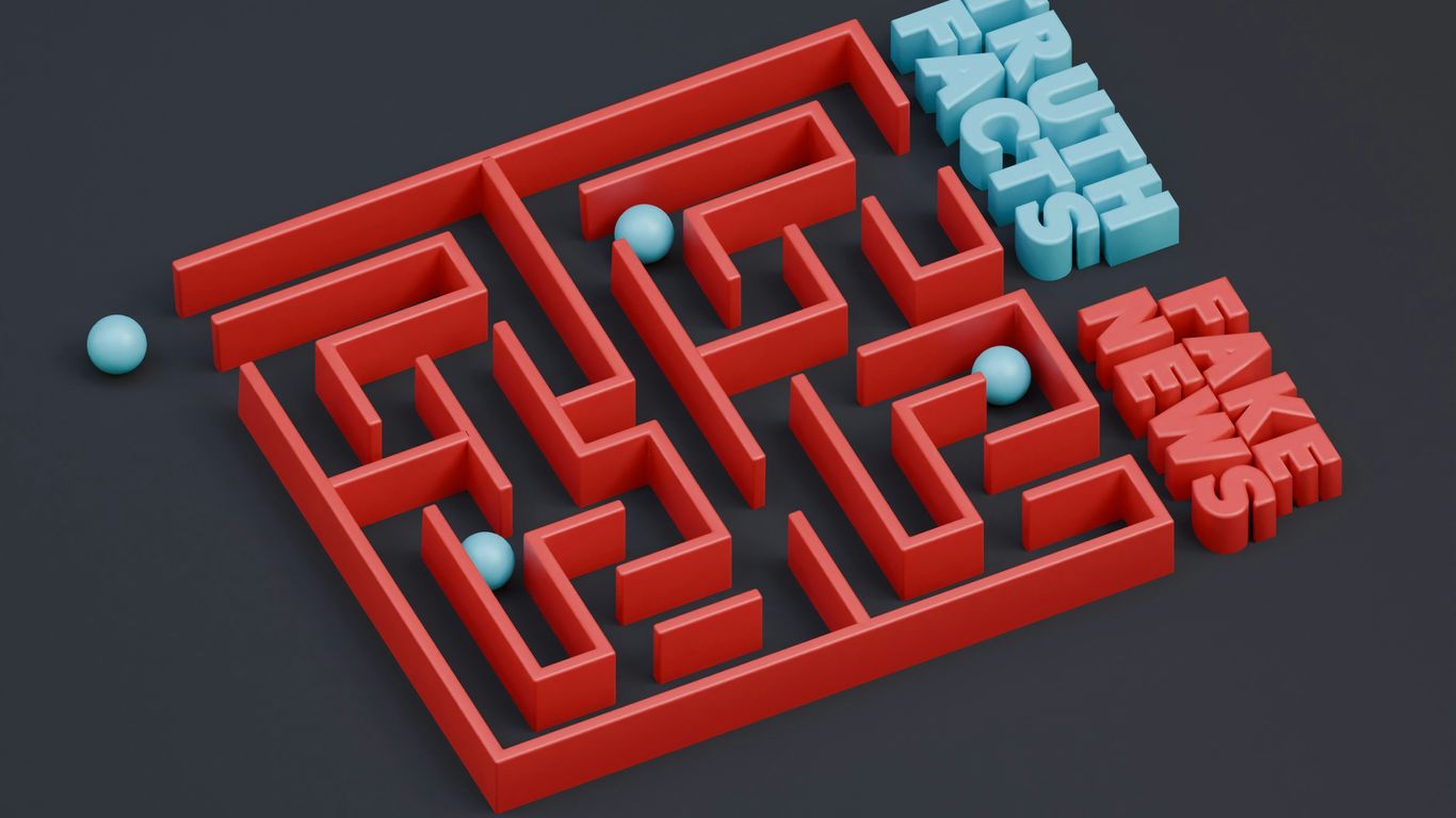 a red maze with a blue ball in the middle