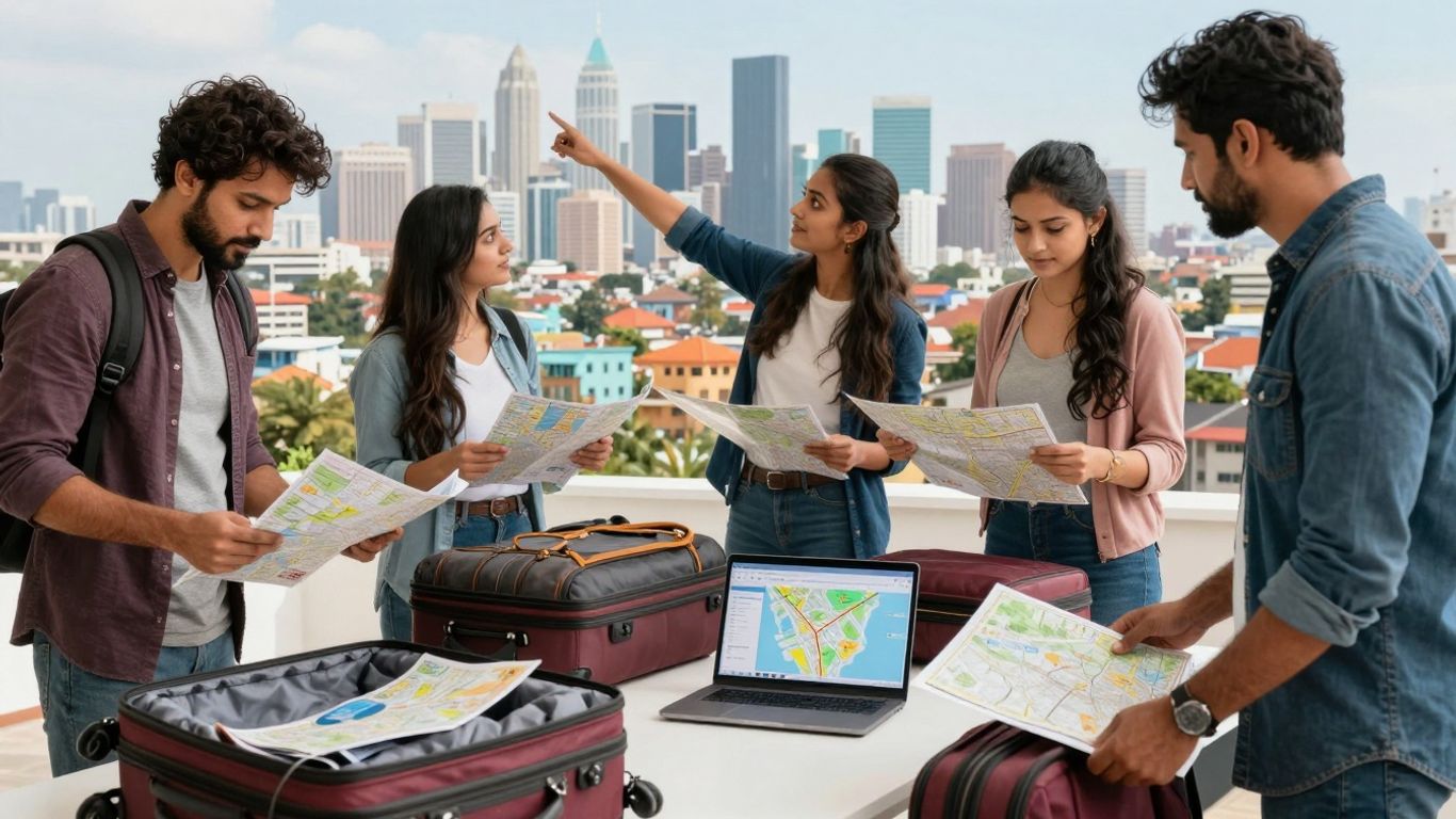 Expats packing and planning moves to new cities.
