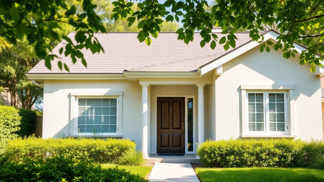 Casa moderna protegida por seguro de hogar todo riesgo.