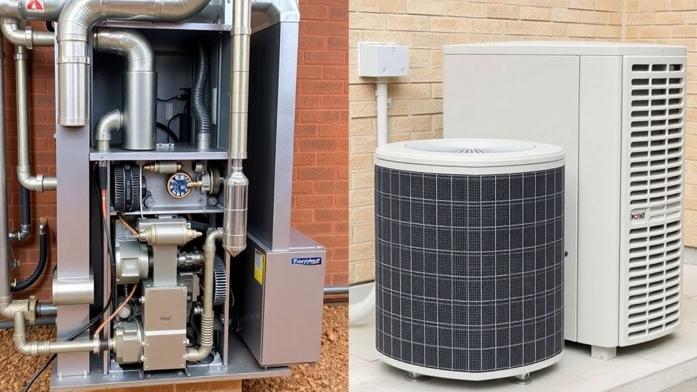 Dual-fuel HVAC system components and exterior