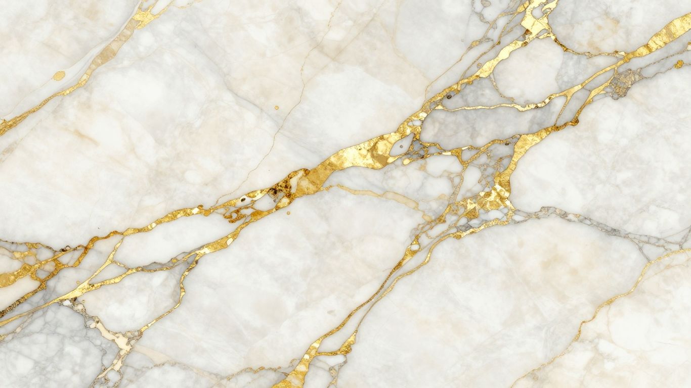 Calacatta Gold marble slabs with gold and grey veining.