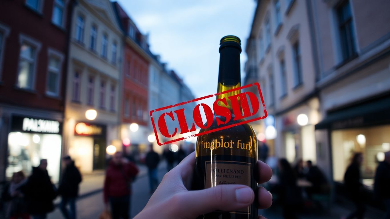 Main de personne tenant une bouteille d'alcool en Pologne.