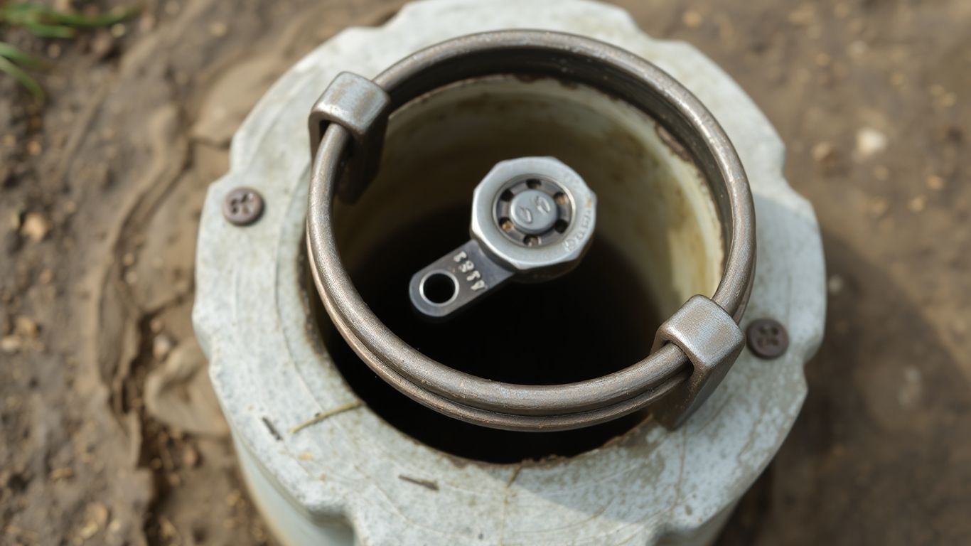 Tamper-proof well seal protecting community water source.