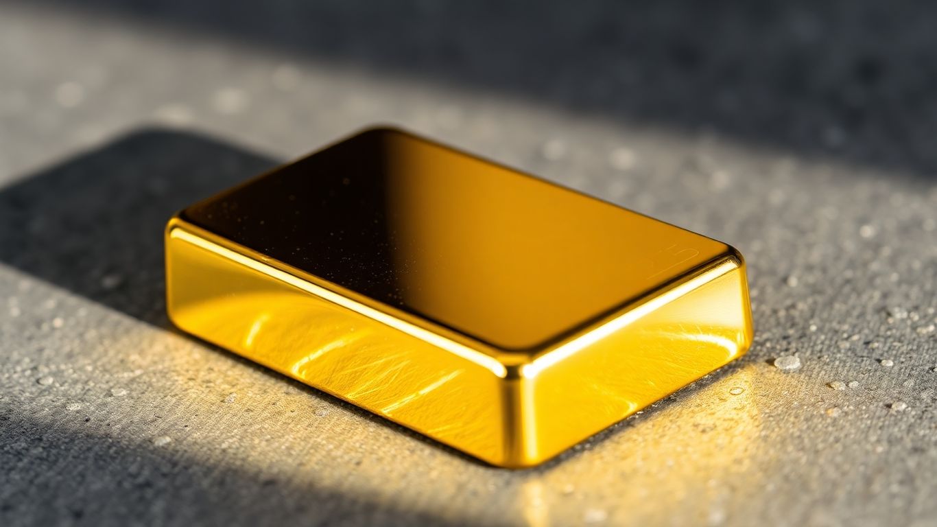 纹理表面上的闪亮金条。