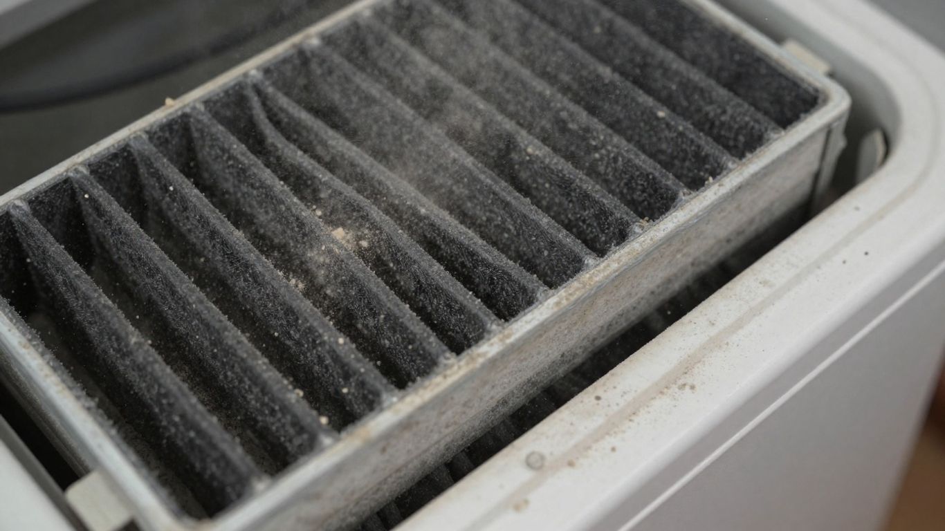 Clogged HVAC air filter