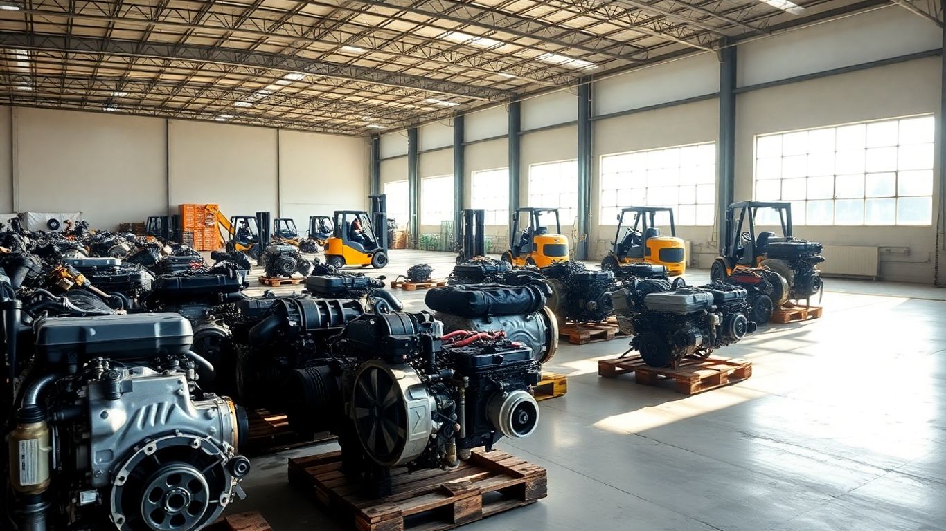 Used car engines ready for shipping