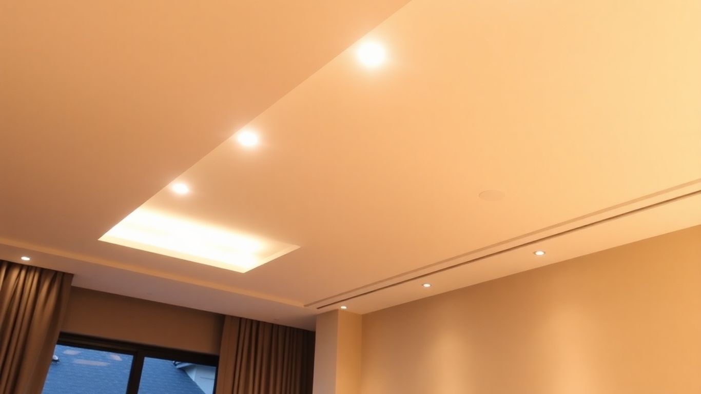 Stylish recessed downlights illuminating a modern living room.