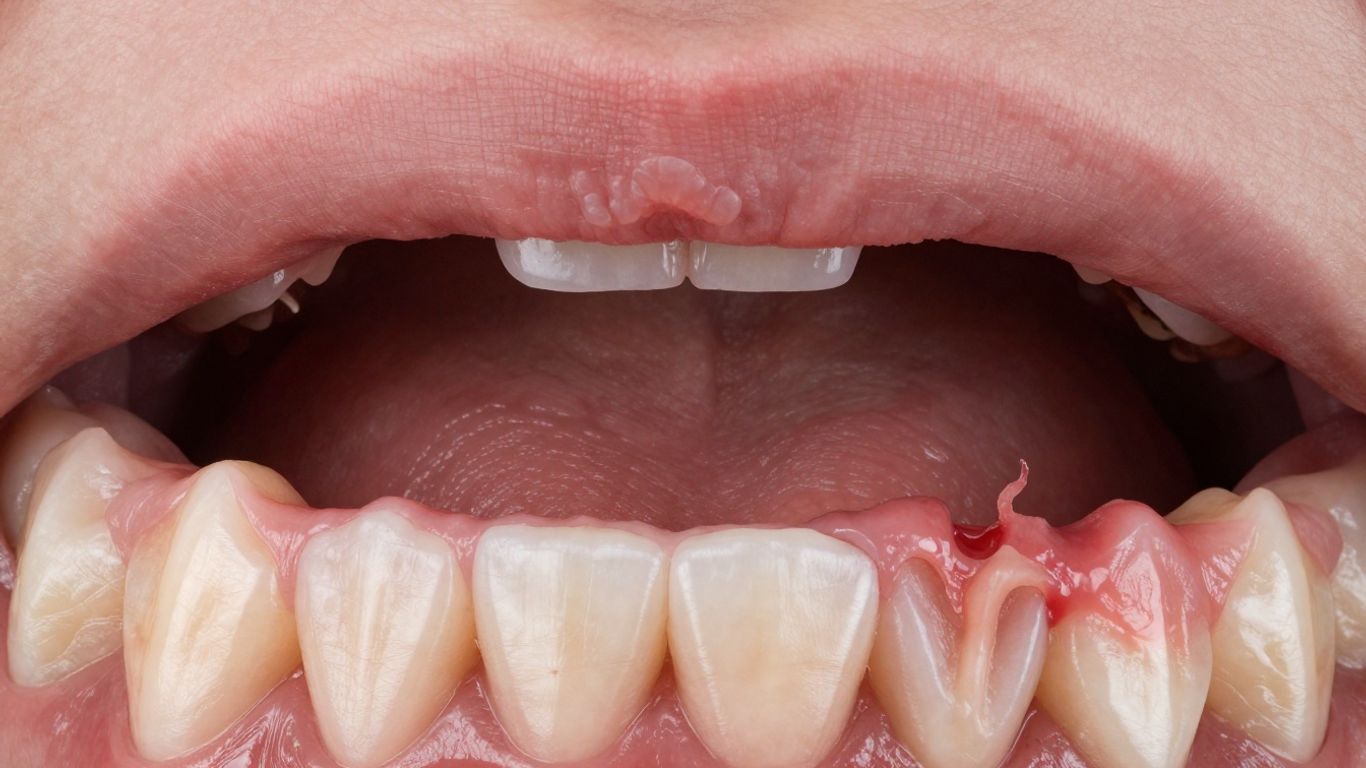 Healthy vs. inflamed gums illustrating periodontitis