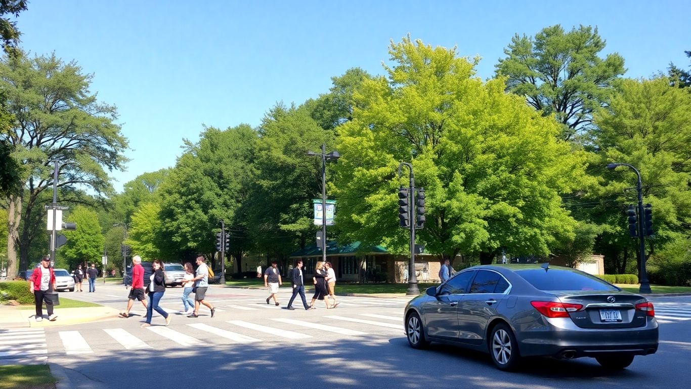 Pedestrian Crosswalk Accidents in Sandy Springs: Legal Advice 2 Pedestrians crossing at busy Sandy Springs crosswalk with cars