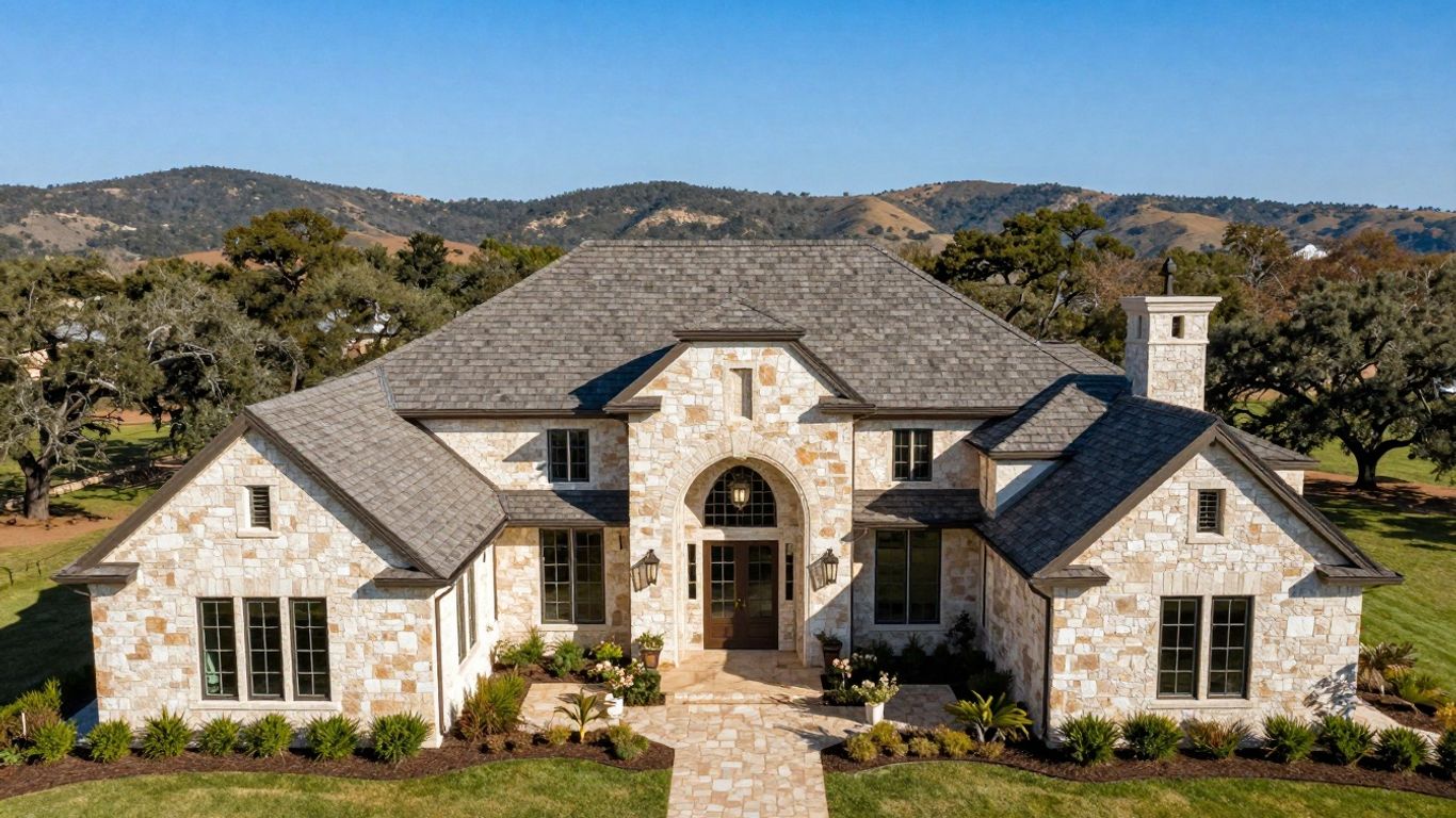 Hill Country estate with durable and stylish roof.