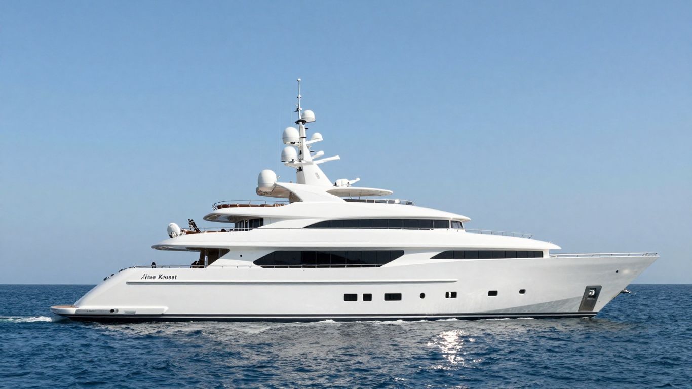 The Kismet superyacht sailing on blue water.