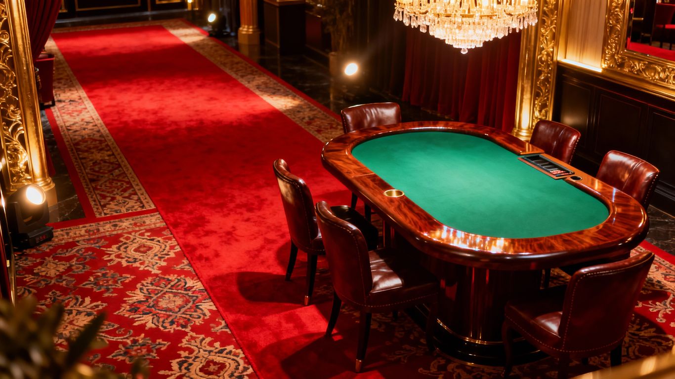 地毯與賭桌的色彩搭配