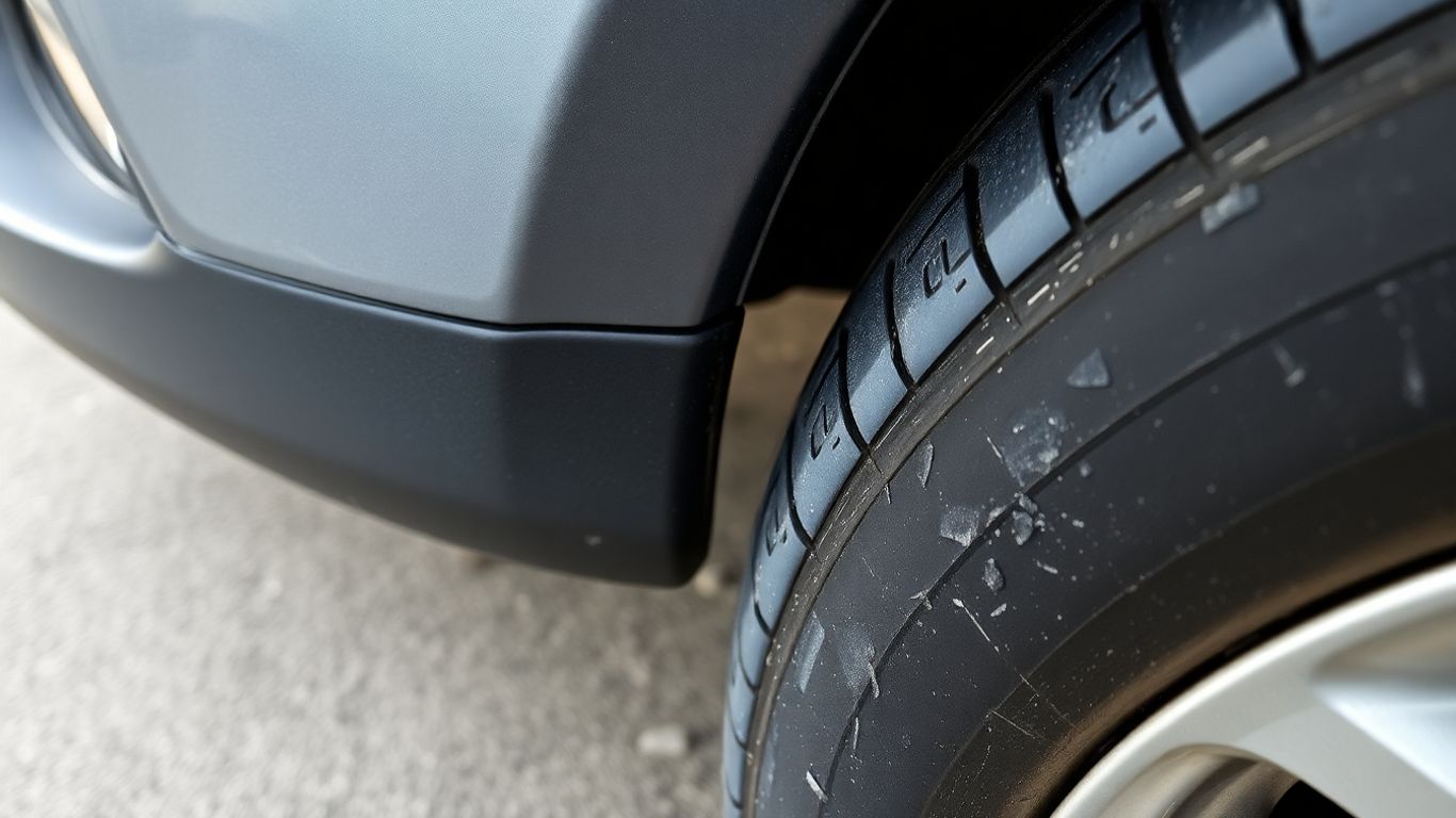 Auto-Teile mit Kratzern und Dellen, Nahaufnahme.