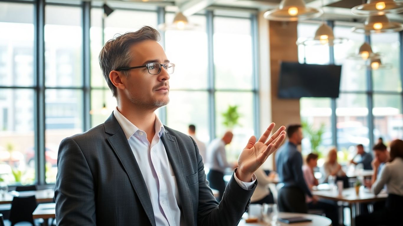 Consultant aidant un restaurant à s'adapter aux évolutions du marché.