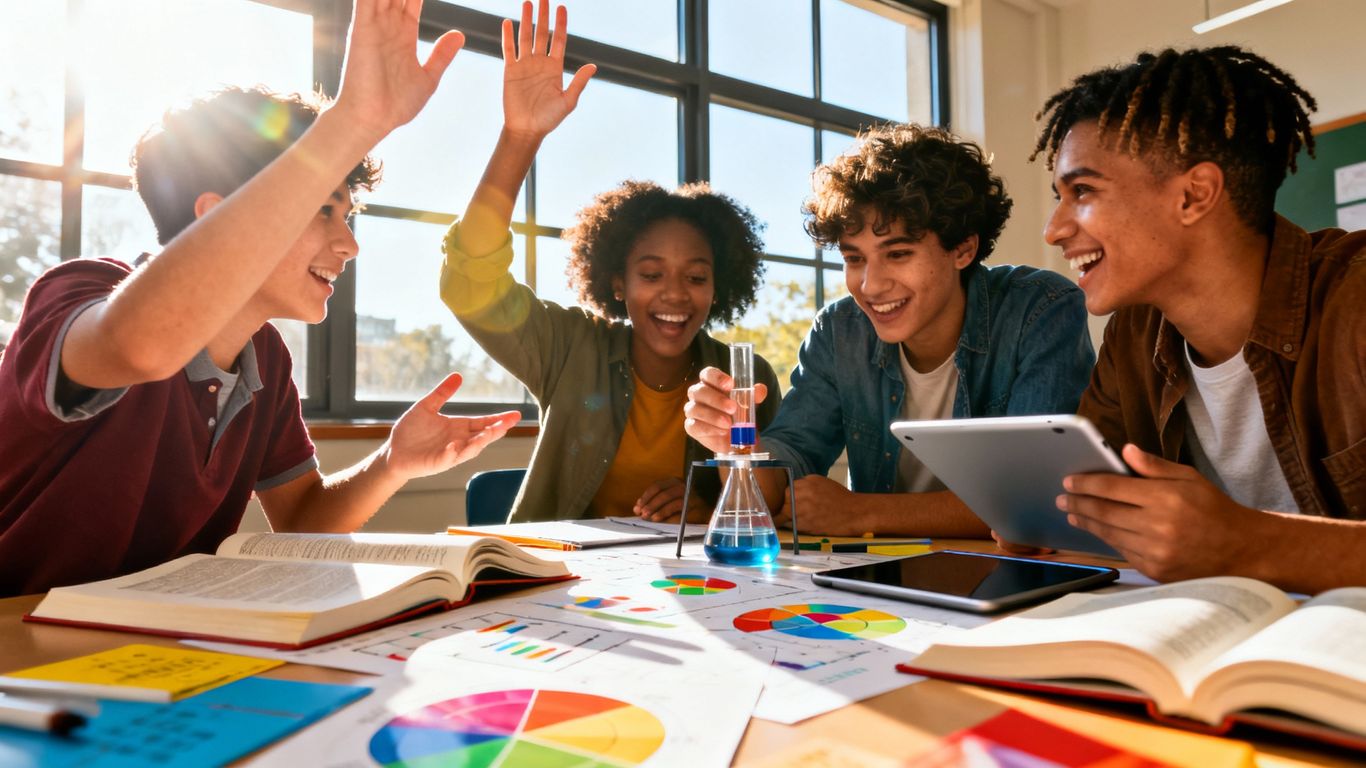 Engaged learners participating in diverse educational activities.