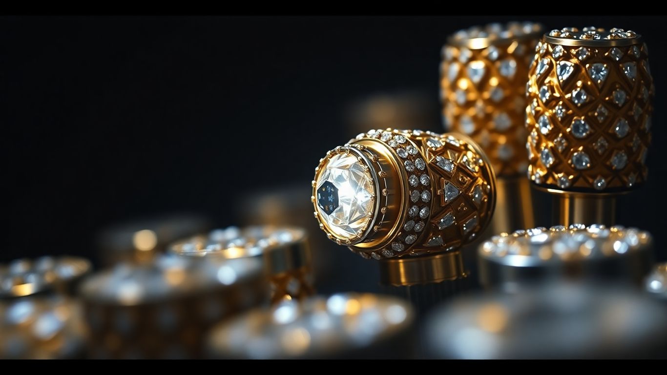 Jewel-encrusted tire valve caps