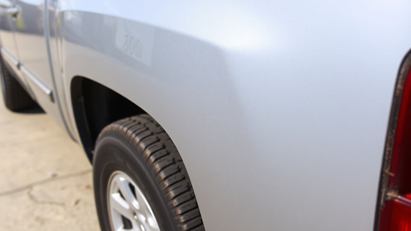 2008 Silverado truck body panels with rust.